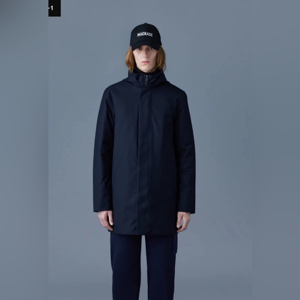 Luxury Mackage ROLAND 2-in-1 hooded down winter Parka Coat Navy Removable Liner